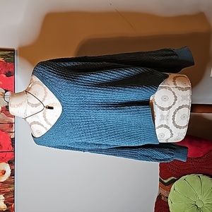 Teal knitted crop top